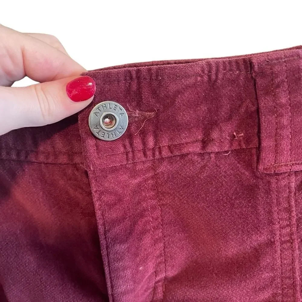 Athleta- Women’s Roseville Cherrywood Velvet Skirt, Size 14